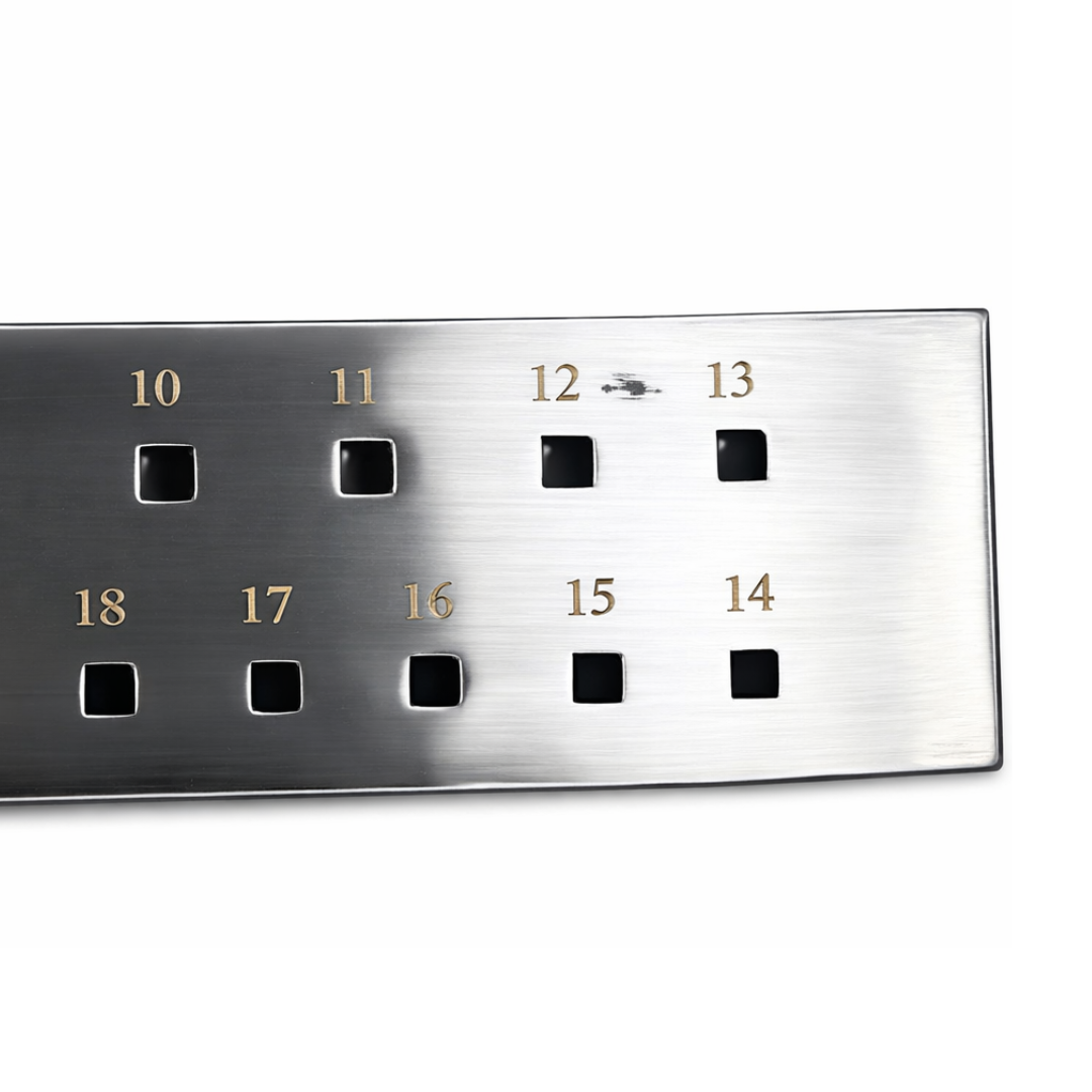 8" Square Draw Plate with 30 Holes – Forged Steel Wire Drawing Tool for Reshaping Round Wire into Square