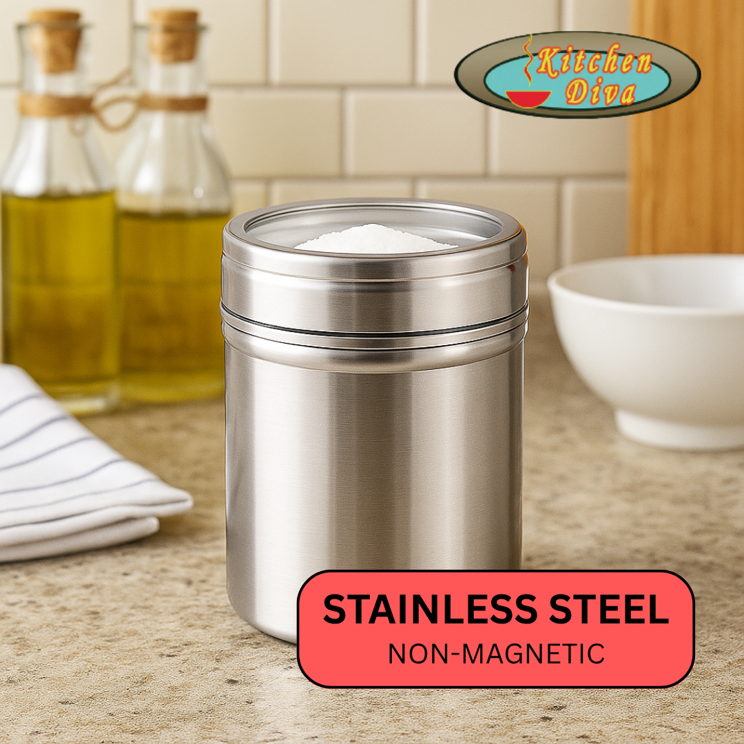 Mini Clear Stainless Steel Canister Set – Stackable Airtight Containers for Coffee, Sugar, Spices, Snacks, Crafts & More – Freshness-Sealing Lids