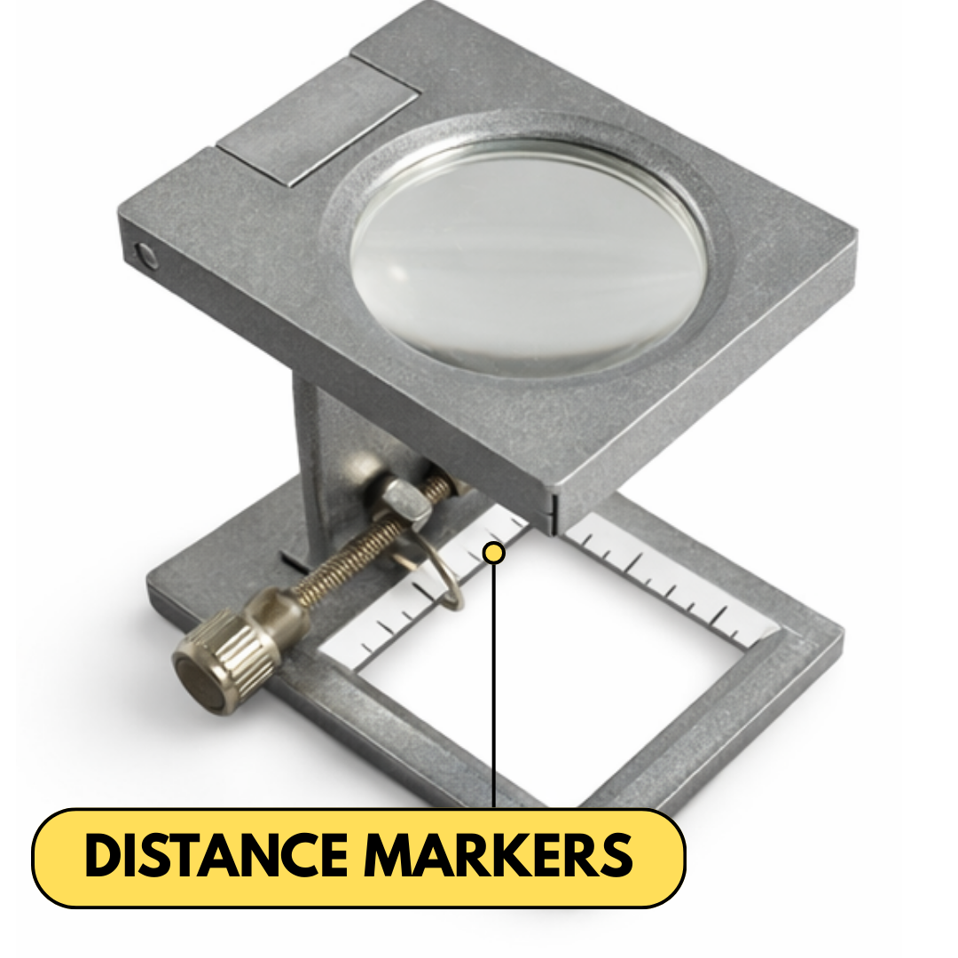 Small Folding Textile Magnifier 5X with Measurement Base – MG7589