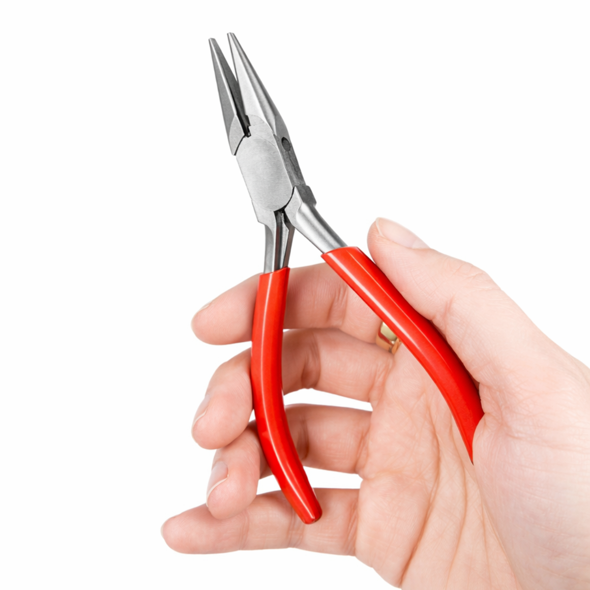 5" (12.7 cm) Stainless Steel Chain Nose Pliers | Box Joint | Perfect for Bending Wire & Creating Chain Links | Double Spring Loaded | Ergonomic Wishbone Handles