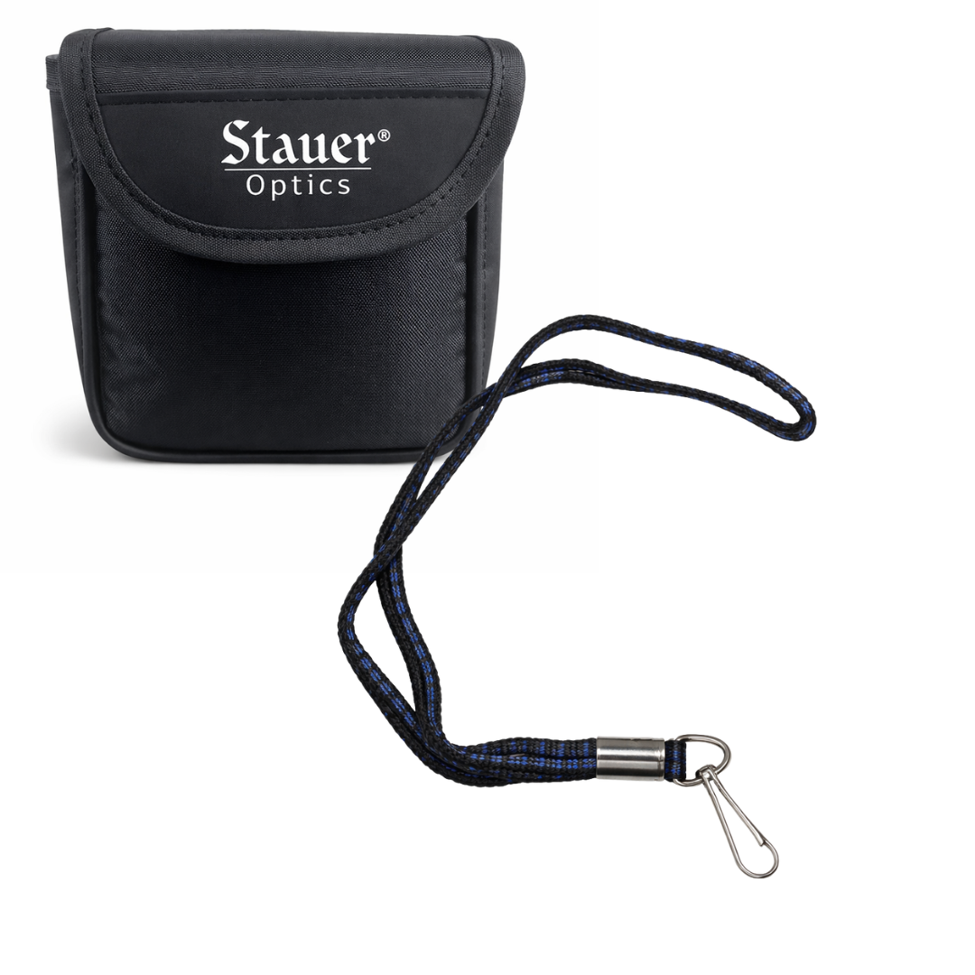 8x Sporty Mini Compact Binoculars – 21mm Amber Lenses, Lightweight Travel Binoculars with Case & Neck Strap