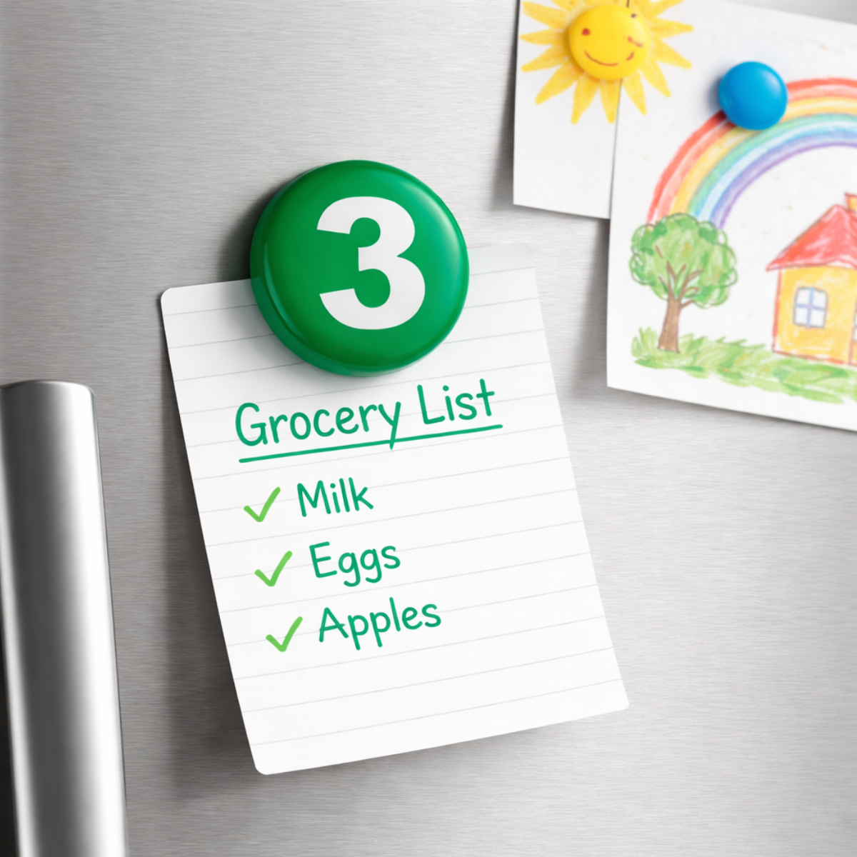 Set of 10 Colorful Number Magnets (1–10) – 1 Inch Round – Bright Multicolor Refrigerator & Teaching Magnets – MC6063-10-YX