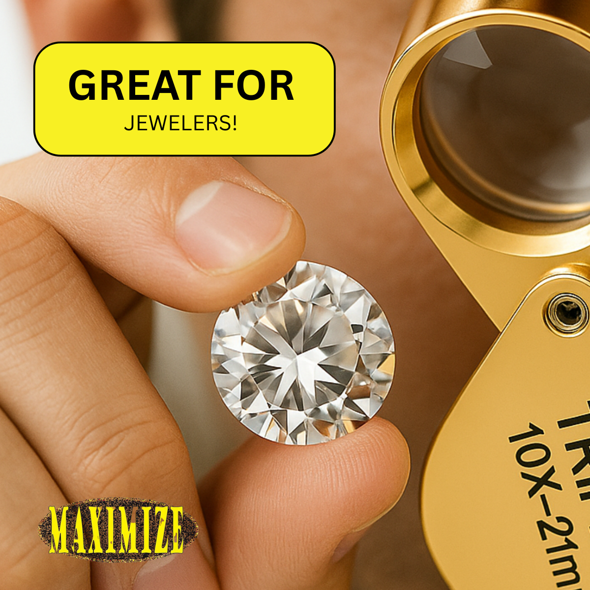 Gold Jeweler's Loupe - 10X Power  - MG-12110