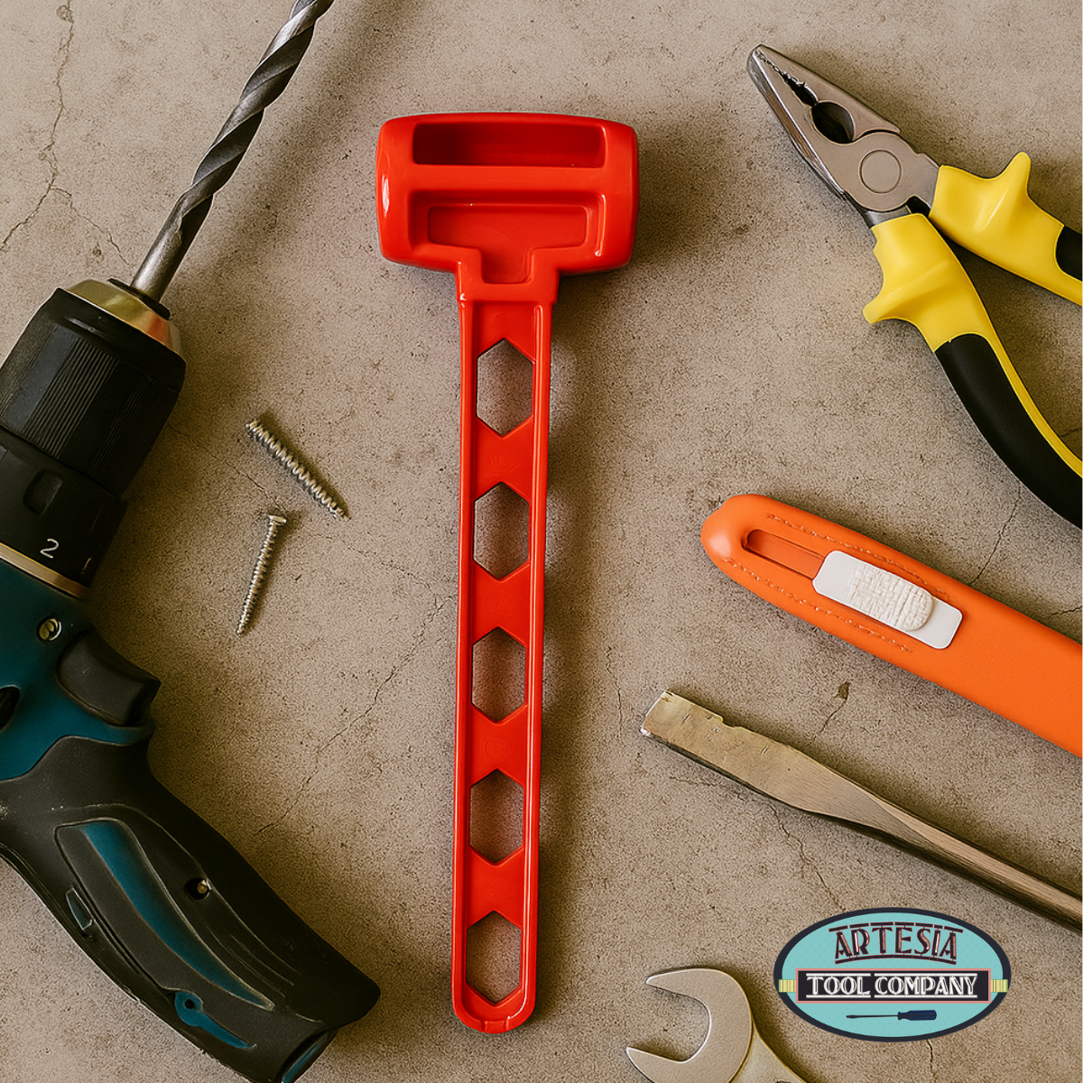 Red Plastic Hammer - PH-21850