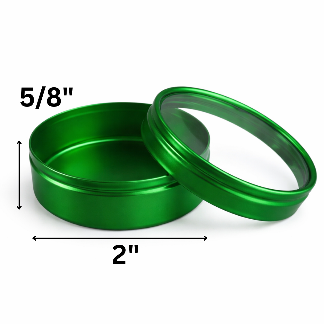 12-Piece Colorful Mini Aluminum Jars with Clear Glass Lids for Beads, Gems & Crafts – TJ05-91653