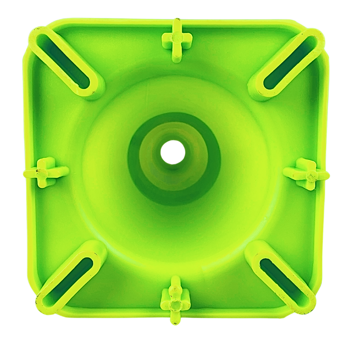 18-Inch Neon Green Safety Cone with Reflective Honeycomb Stripe – Heavy Balanced 8x8 Inch Base for Stability