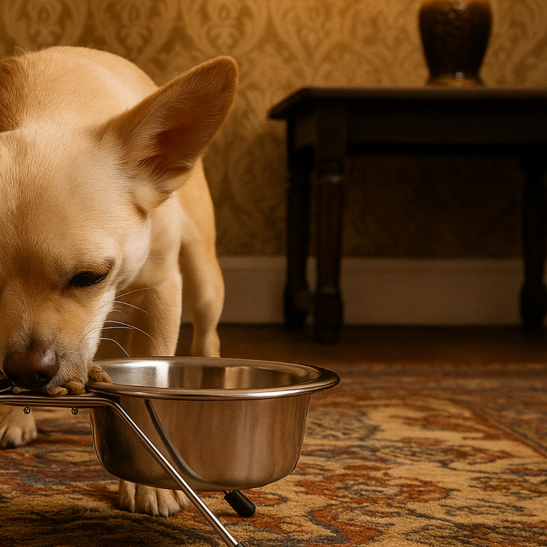 2 Piece Large Stainless Steel Pet Bowls with Stand  - U-89015