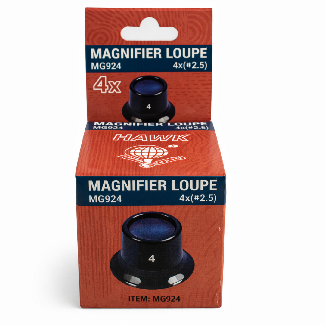 Black Jeweler’s Loupe 4X Magnification with Close to 1" Glass Lens – MG-00924