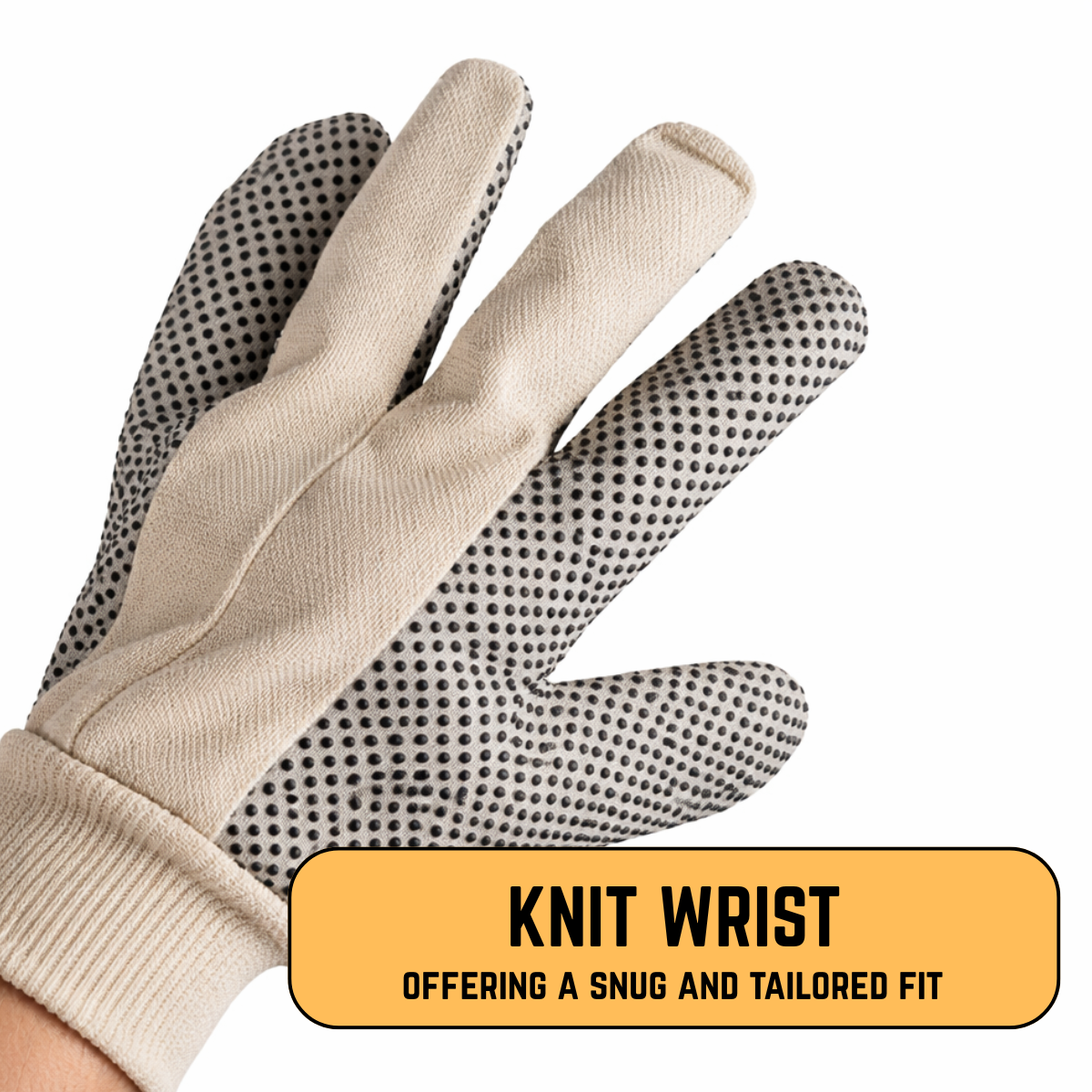 Ladies’ 9 oz Canvas Work Gloves with PVC Dots – Large (Pack of 6) | GL-07200-Z06