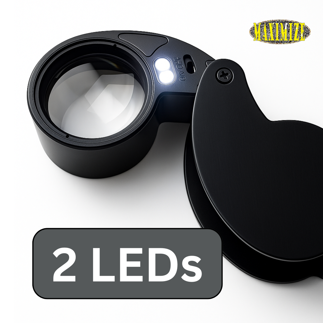 Black Jeweler's Loupe with LED Light - 30X Power  - MG-92130