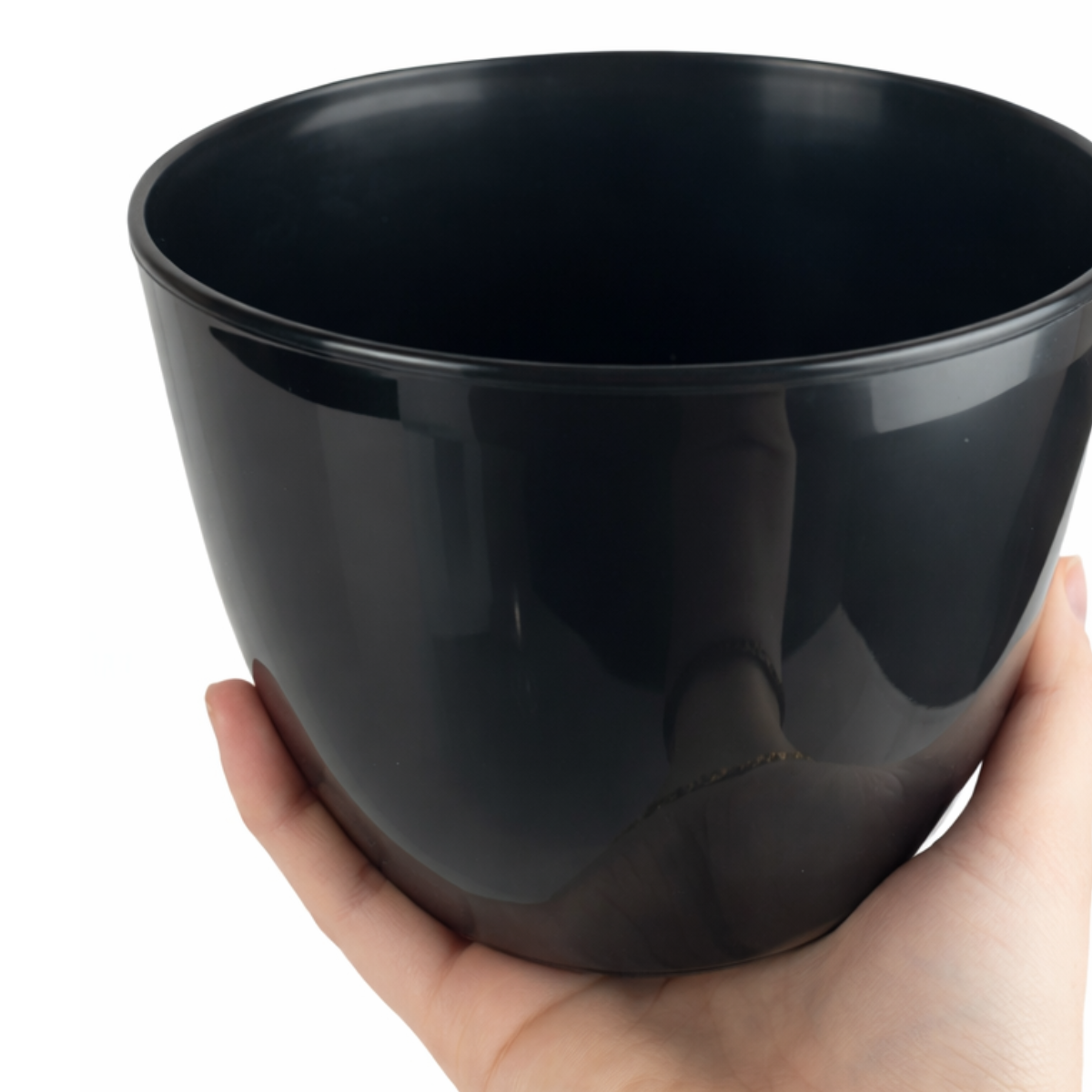 5.5 Inch Plastic Plant Pots with Drainage Holes – Black Flower Pots for Indoor & Outdoor Plants, Lightweight Modern Planters for Succulents, Herbs & Houseplants – 8 Pack