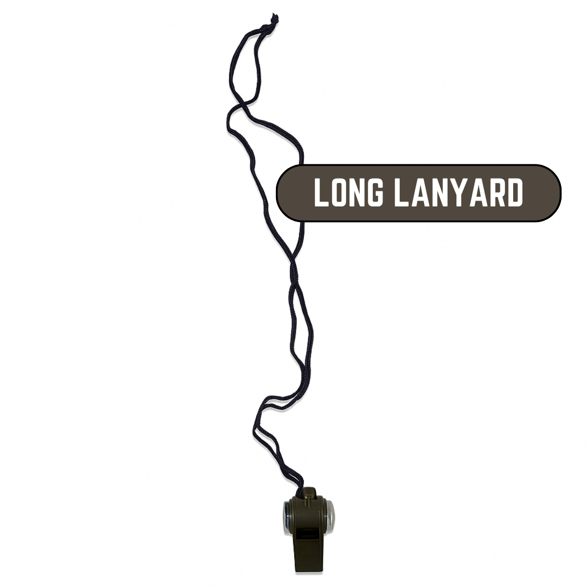 2-Pack Survival Whistle with Compass & Thermometer – Emergency Outdoor Whistle with Long Lanyard for Camping, Hiking, Scouts, and Safety – 3-in-1 Multi-Function Tool (Olive Green)