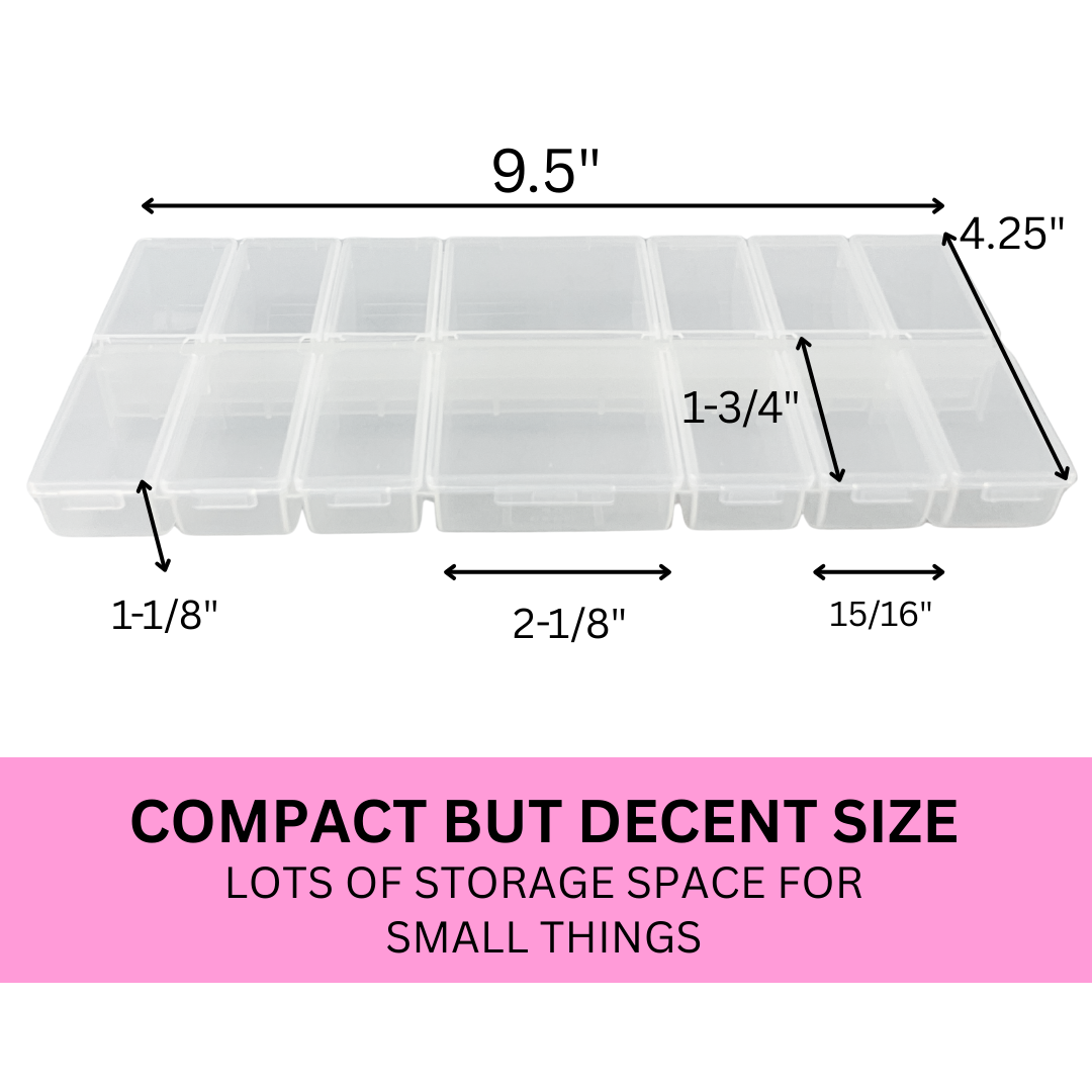 14-Compartment Storage Box with Snap-Lock Lids