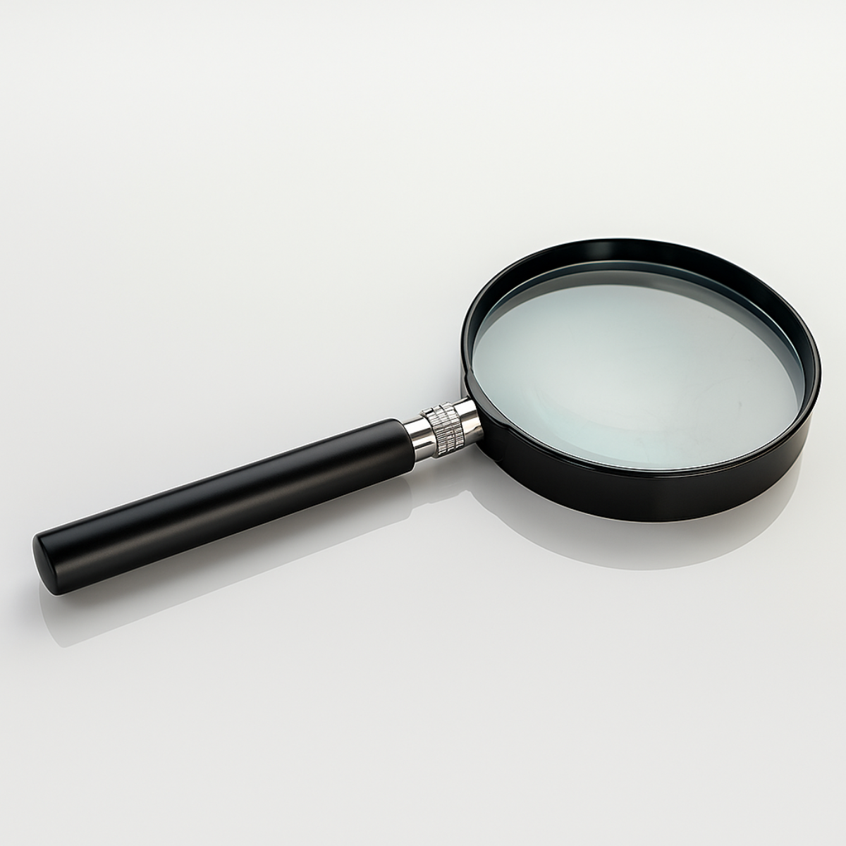 Handheld Magnifying Glass – 2X Magnifier with 3" Glass Lens, Black Frame & Handle – Reading Aid for Home, Office & School