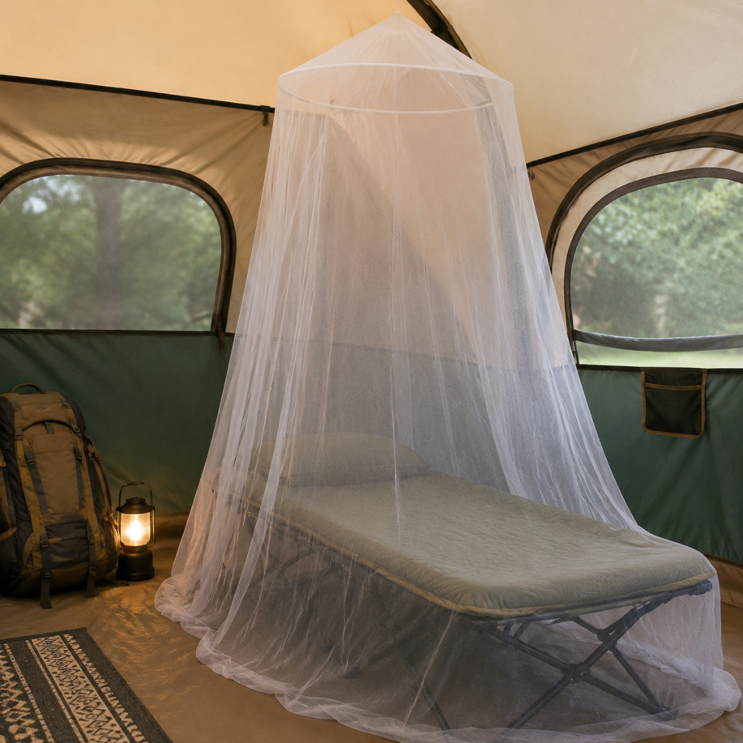 HOME GARDEN: Standard White Polyester Mosquito Net- 2 X 8.2 X 26.2 Feet  - CAM-90616