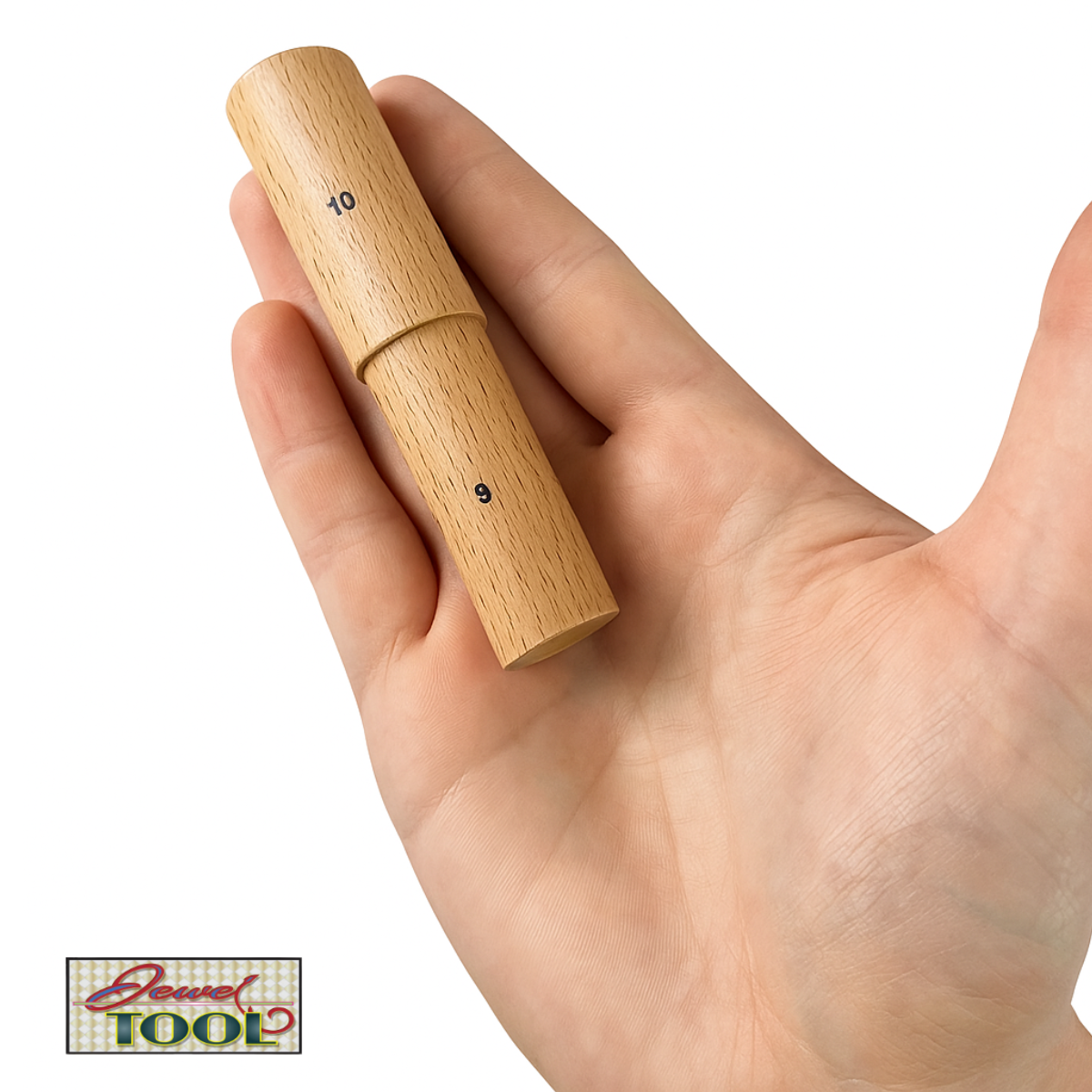 Wooden Step Mandrel Set for Rings | TJ-43810-86 | Steel Support Base | 3"-14" Ring Sizing | Wood Platform 4.5" x 3" x 1" | Precise Shaping & Wire Wrapping Tool!