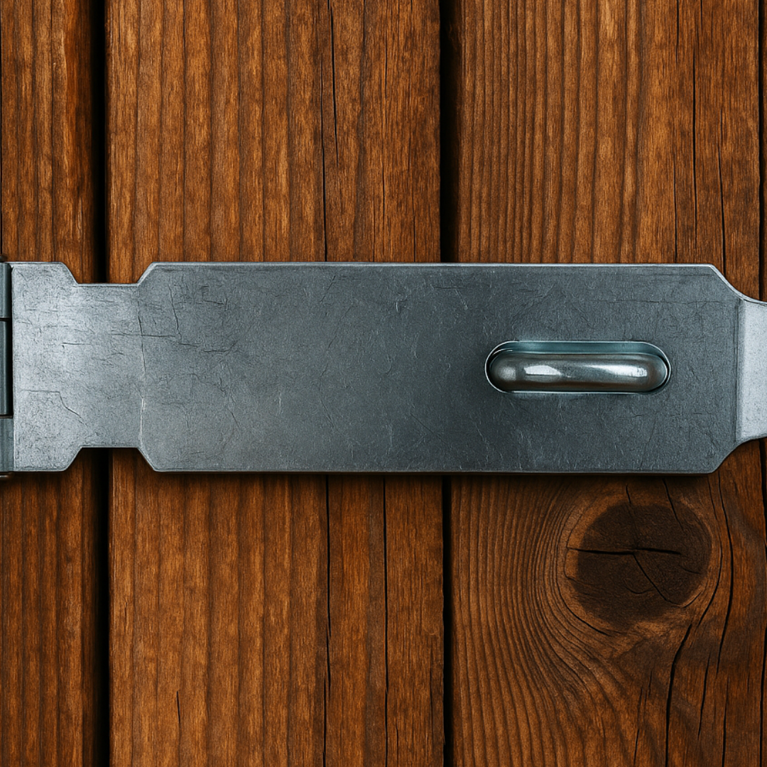 6" Galvanized Pad Bolt Hasp With Screws Suitable For Fastening Gate Or Cabinet Doors  - TH-14870