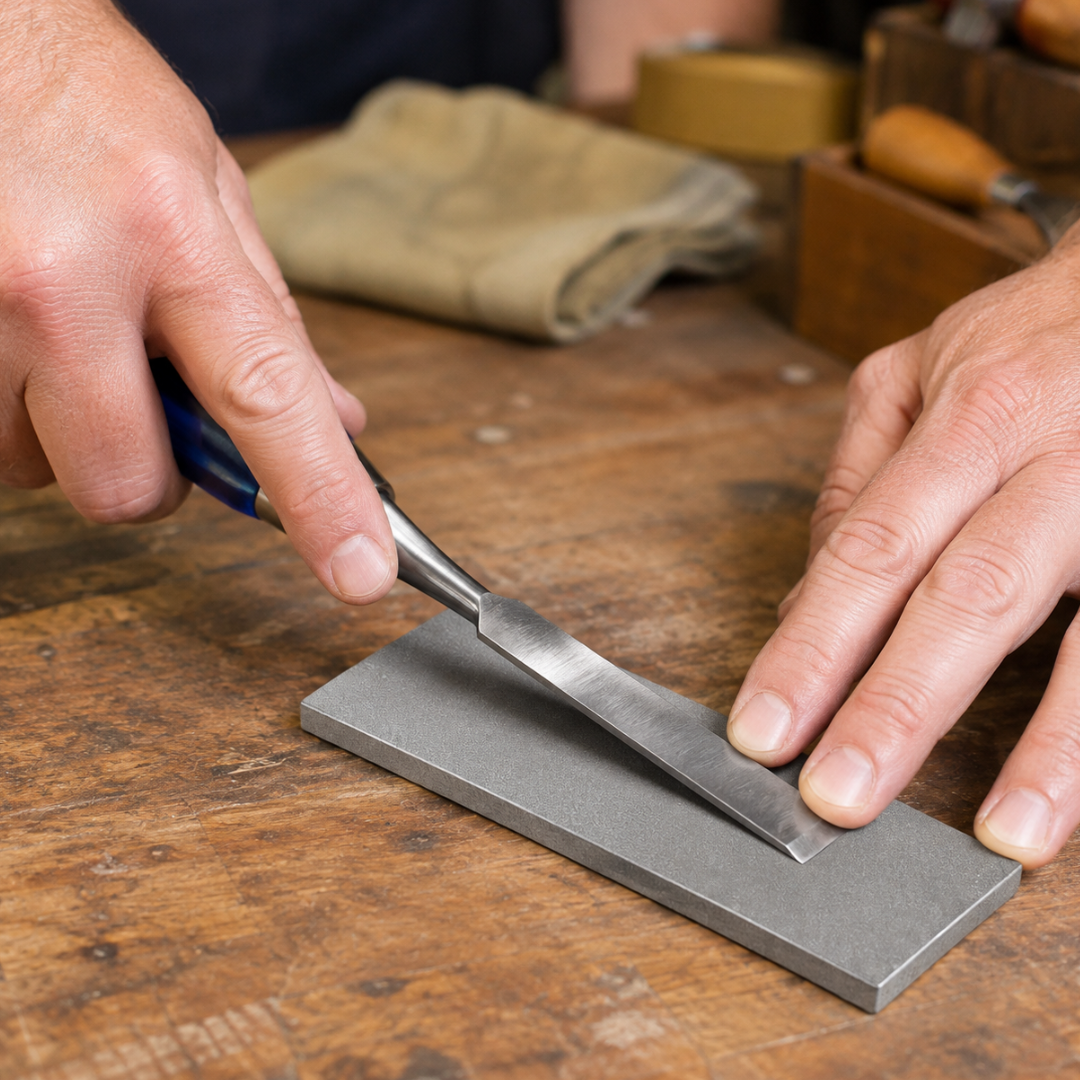 6 Inch Fine Grit Diamond Sharpening Stone for Knives, Scissors, Chisels & Hand Tools – Water Lubricated Sharpening Plate – TJ-06566