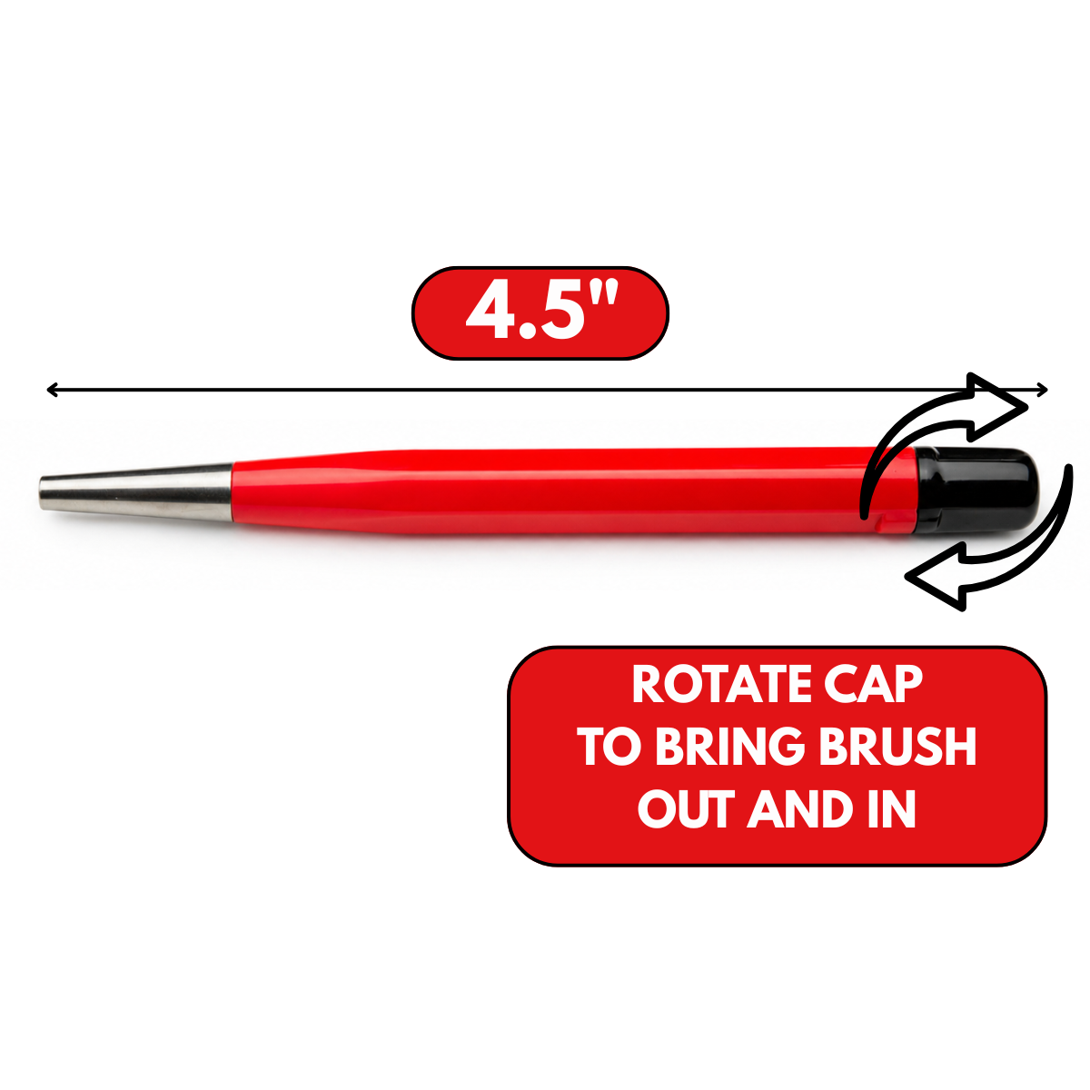 5" Nylon Scratch Brush – Non-Scratch Cleaning Brush for Crafts, Drilled Holes, Cracks & Crevices – Pack of 2