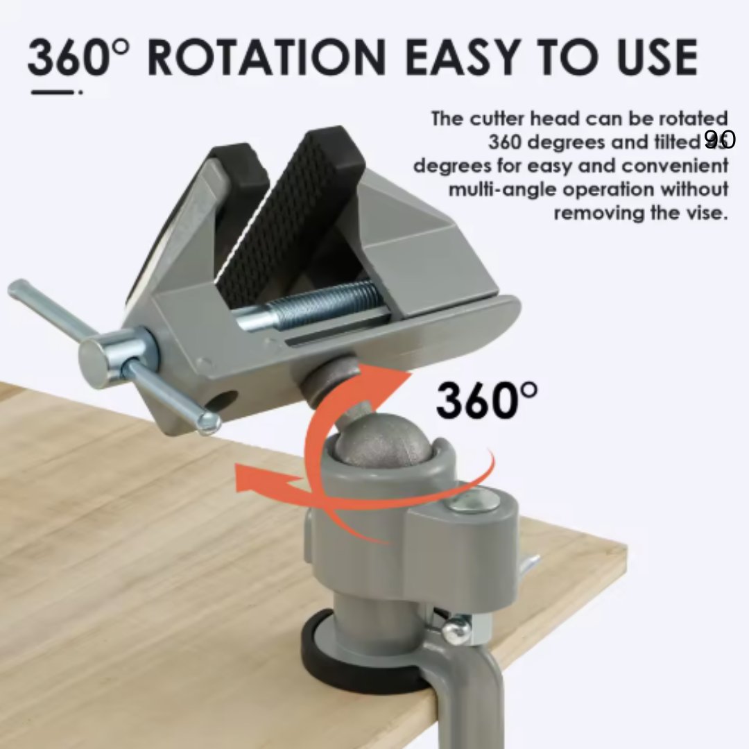 Professional Swivel Vise with Clamp | 3" (7.6 cm) Tabletop Vise | Secure & Versatile | Durable Construction