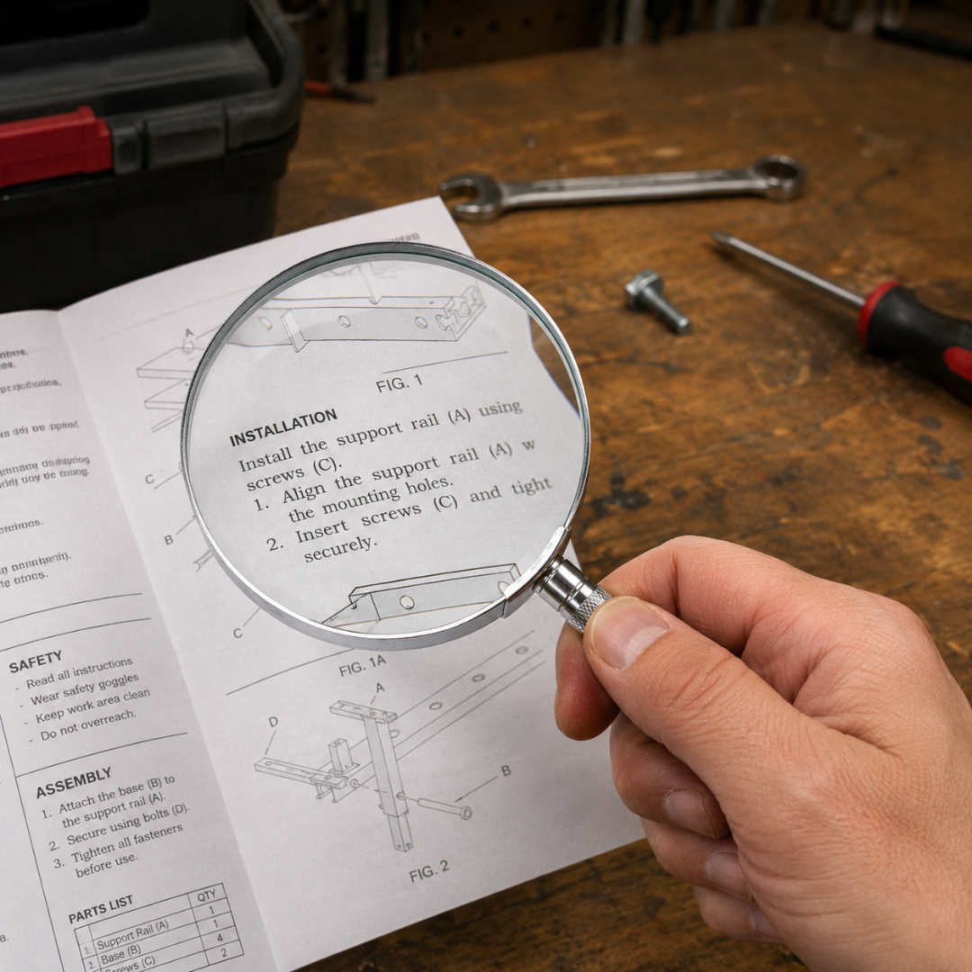 2X Power Handheld Magnifying Glass with 3-Inch Glass Lens, Steel Rim & Handle, Lightweight Reading Magnifier for Books, Maps, Receipts, Travel and Everyday Use