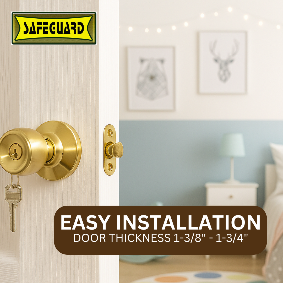 Brass Doorknob Entrance Lock: LOCK-99186