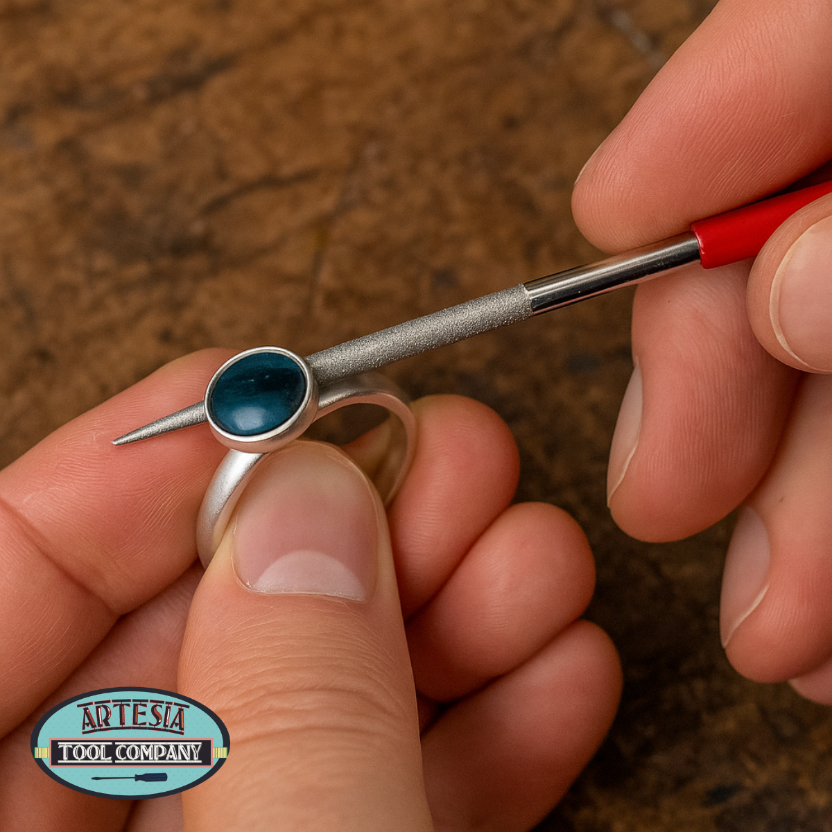 5 Piece Round Mini Diamond Files with PVC Wrapped Handles In Various Grits  - F-73555