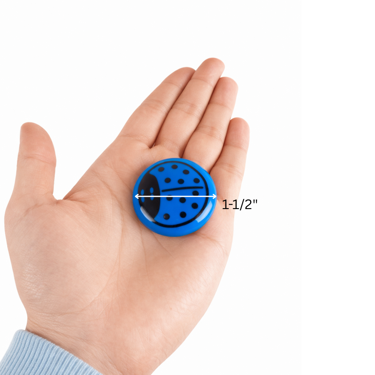 8 Piece Colorful Ladybug Magnet Set - Red, Green, Yellow & Blue - 1-1/2 Inches  - MC6064-8-YX