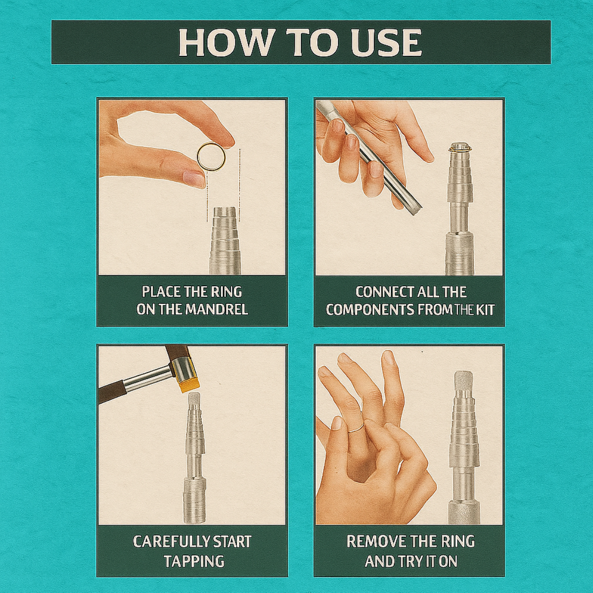 3 Piece Ring Stretcher, Size 7-13  - TJ9770A