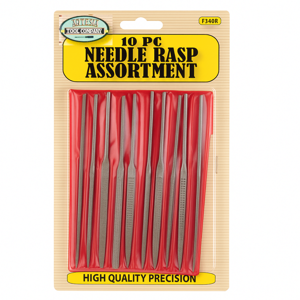 10 Piece Needle File Rasp Set – 5.5" Precision Carbon Steel Files with 10 Shapes for Metal, Wood, Jewelry, and Craft Projects – Includes PVC Pouch