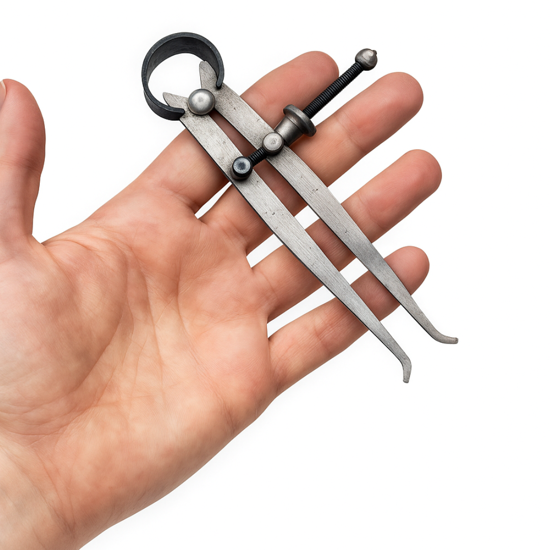 4-Inch 3 Pc. Inside, Outside & Divider Caliper Set – Hardened Steel with Locking Screw Mechanism for Accurate Measurement