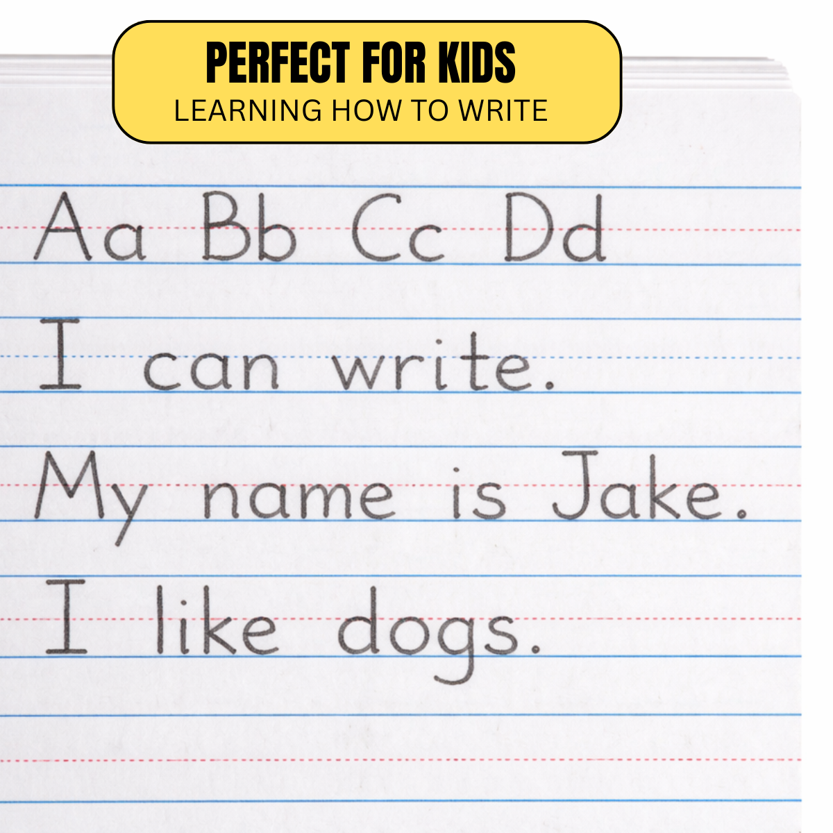 2 Pack Manuscript Writing Paper Pad for Kids & Beginners – 10.5 x 8 Inch, 50 Sheets, Double-Sided, Pink & Blue Guidelines