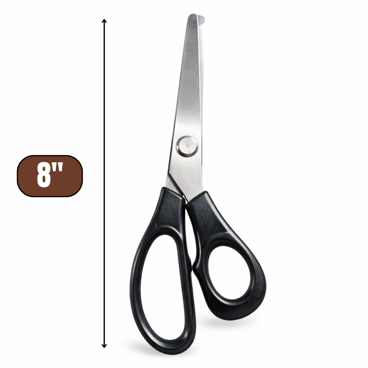 8-Inch Pinking Shears with Scalloped Edge – Heavy-Duty Fabric Cutting Scissors with Plastic Grip Handles for Sewing, Crafts, Paper & Leather