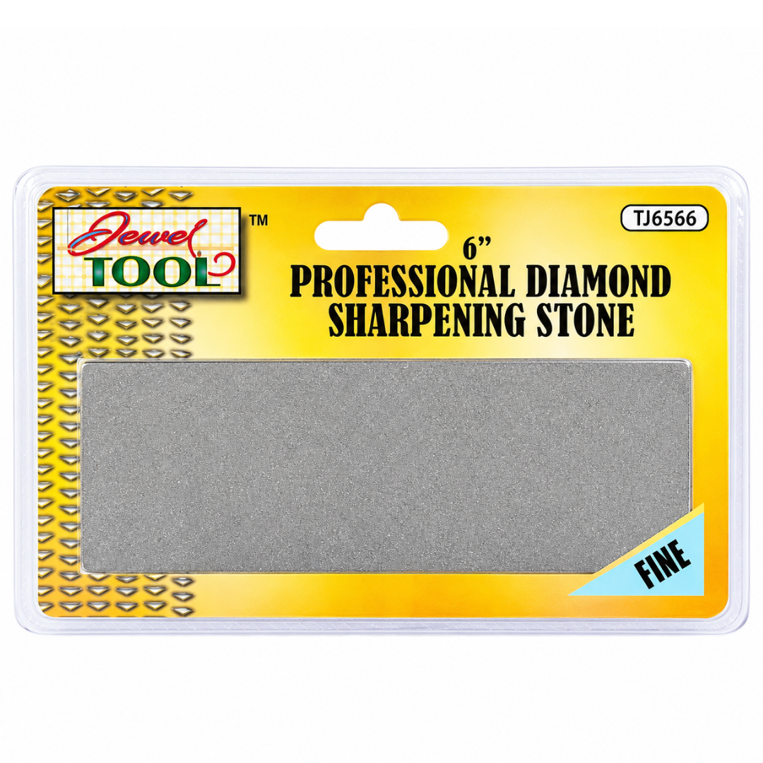 6 Inch Fine Grit Diamond Sharpening Stone for Knives, Scissors, Chisels & Hand Tools – Water Lubricated Sharpening Plate – TJ-06566
