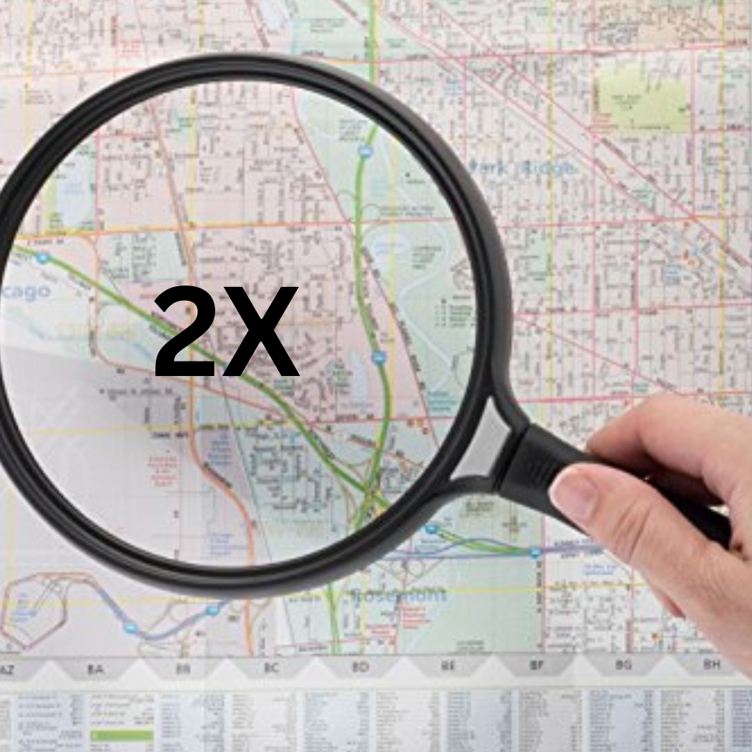 Extra Large Handheld Magnifier | 5" Diameter Lens | Ergonomic Grip, Ideal for Hobbies & Detailed Tasks | Sturdy Frame with Gray Accents