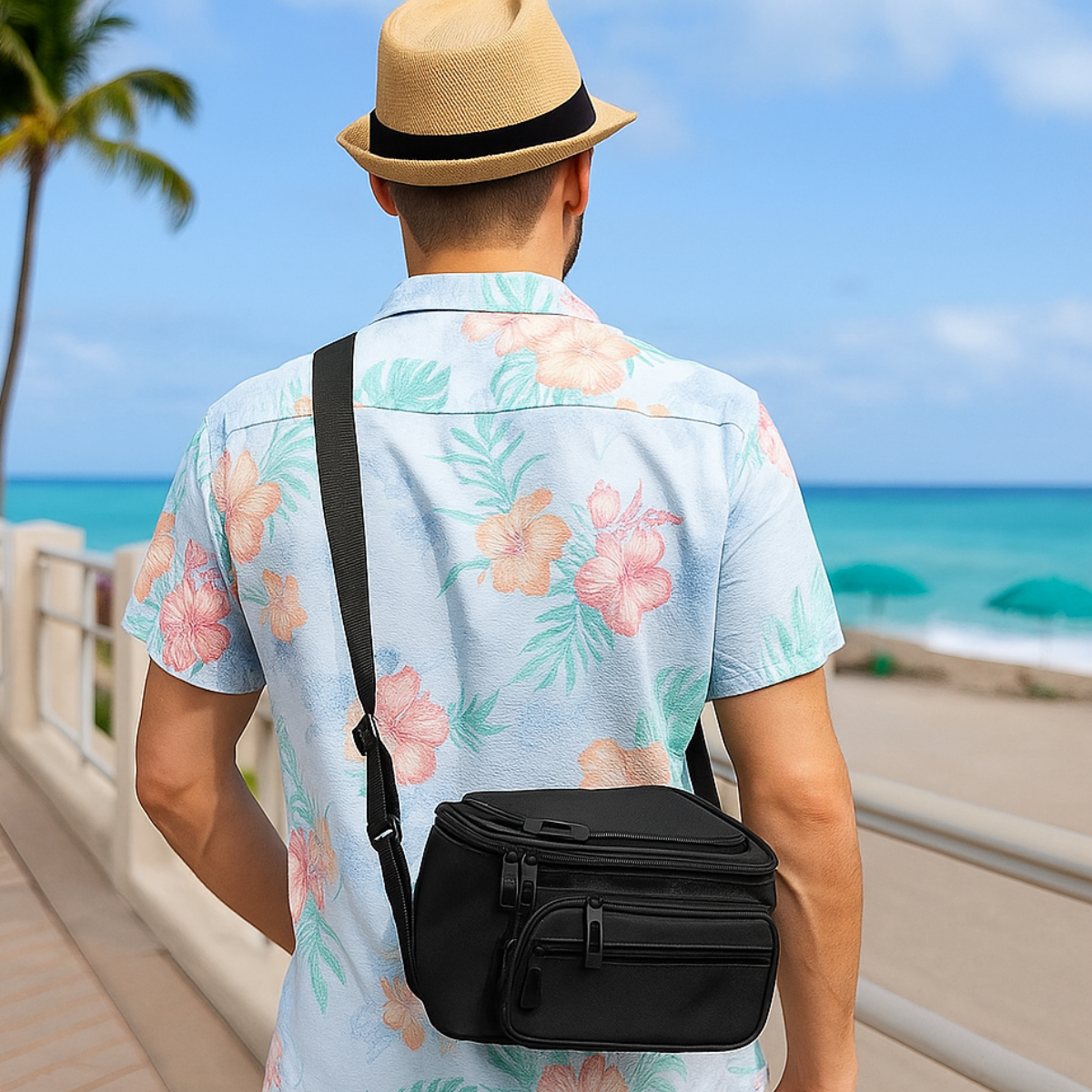 Canvas Camera/Travel Pouch – Compact Digital Camera & Camcorder Bag Or Use with Travel with Multi-Pockets, Adjustable Strap, and Travel-Friendly Design