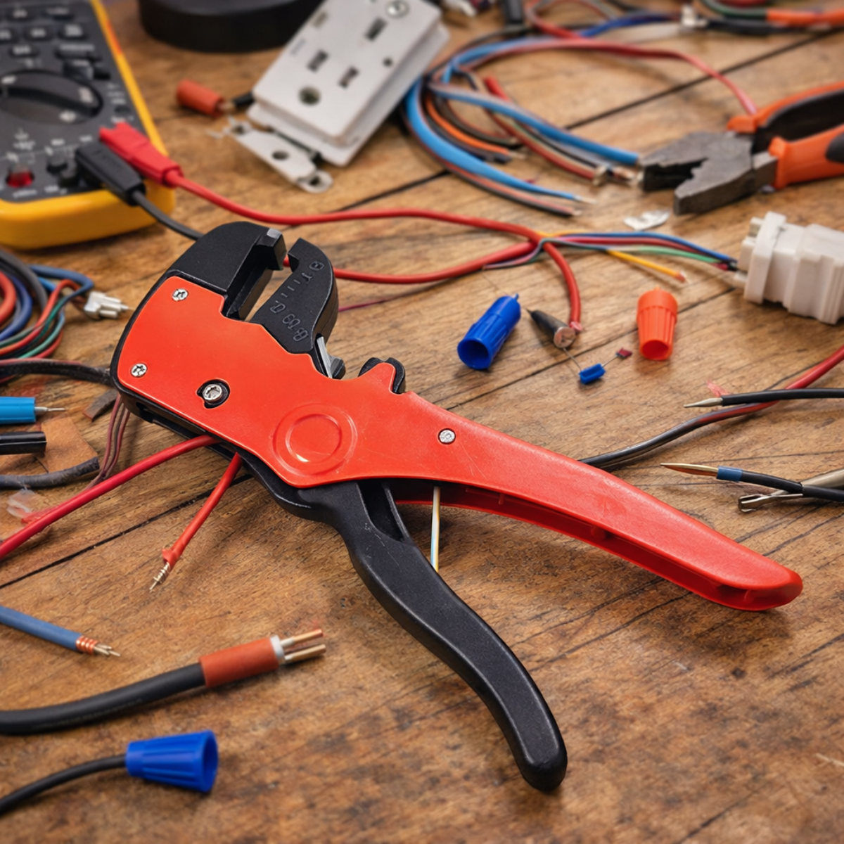 6.5 Inch Heavy Duty Wire Stripper With High Carbon, Heat Treated Blades  - TP-14200