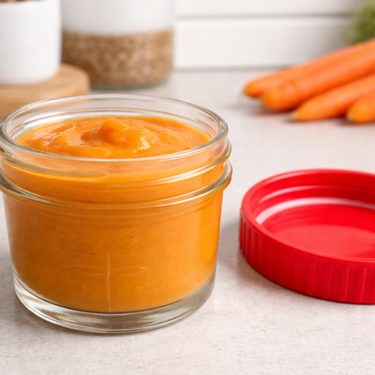 4 oz Glass Baby Food Storage Jars with Colorful Lids – 120ml Reusable Containers with Oz & mL Markings – BPA-Free Airtight Screw Top – 8 Pack