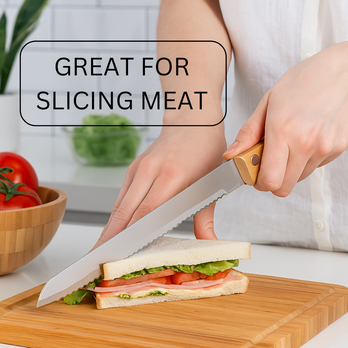 Jumbo Double Sided 11" SS Blade Kitchen Knife - U-04280