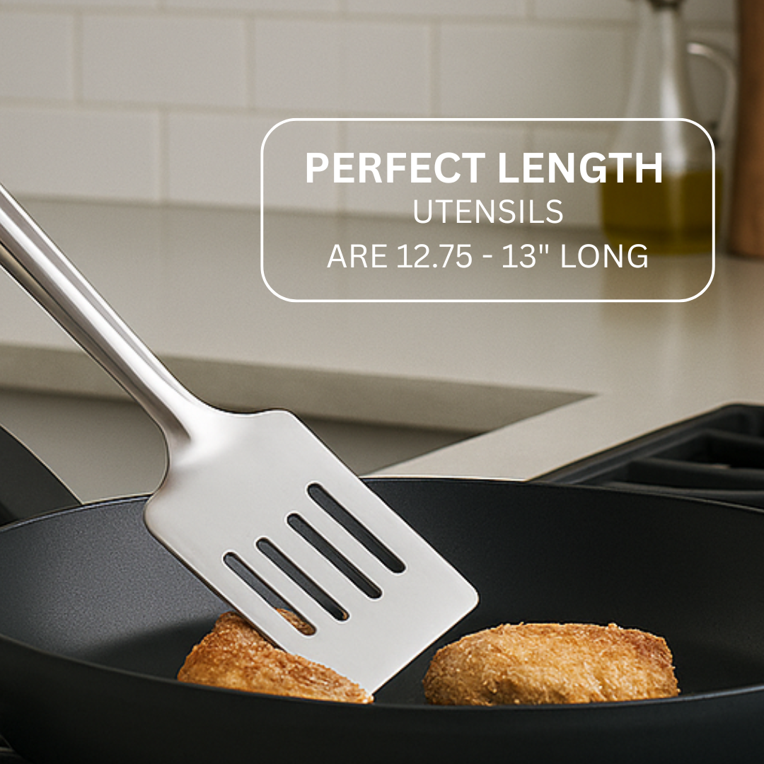 Extra Long Stainless Steel Cooking & Serving Set  - U-20600