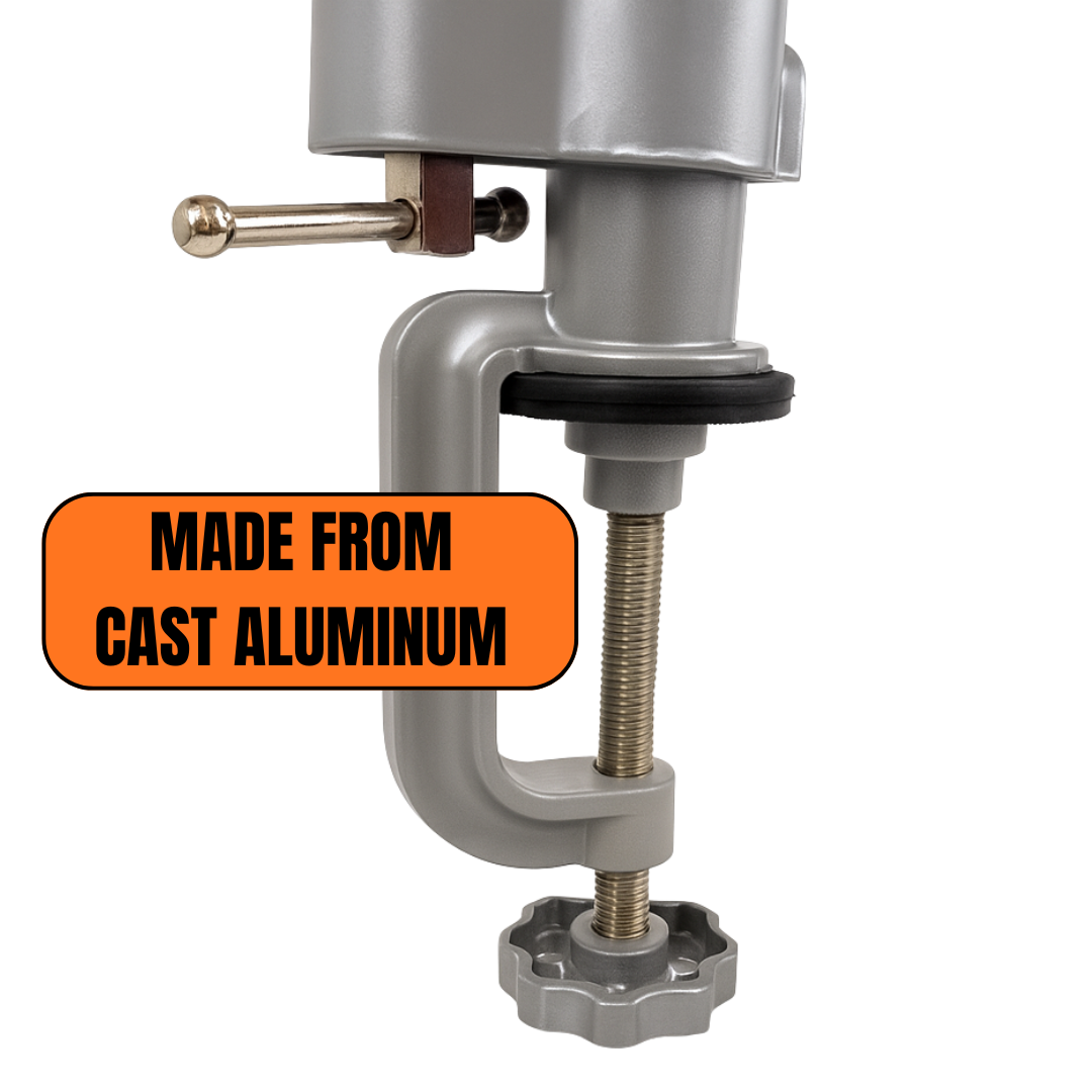 Professional Swivel Vise with Clamp | 3" (7.6 cm) Tabletop Vise | Secure & Versatile | Durable Construction