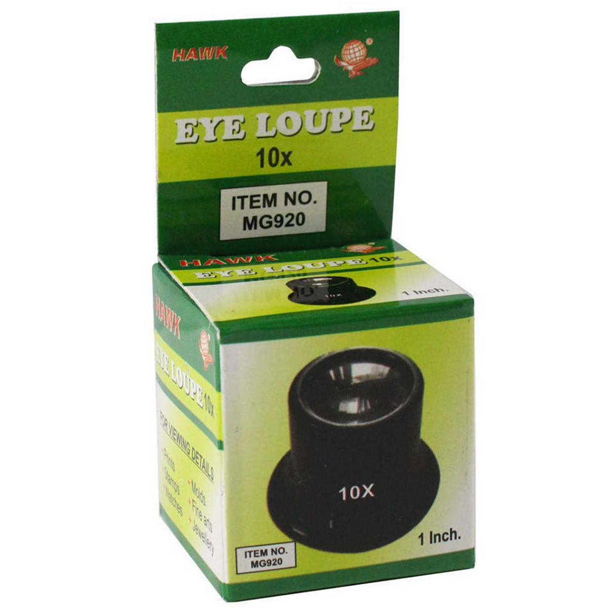 2-Pack 10X Mini Eye Loupe Magnifiers, 13/16-Inch Visible Lens, Pocket-Size Black Plastic Jeweler's Loupes – MG-00920-Z02