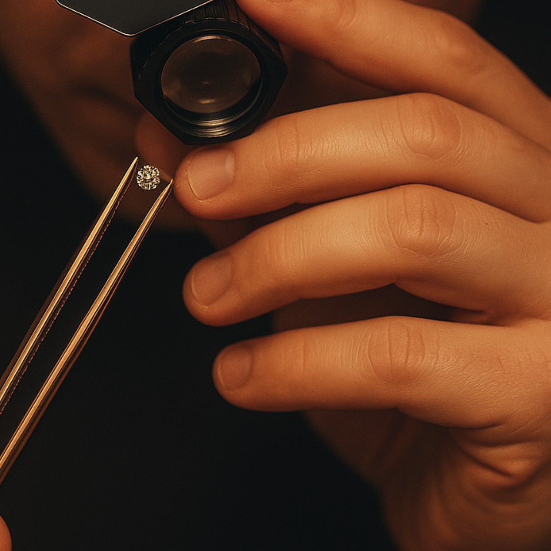 Hexagonal Frame Black Jeweler's Loupe - 10X Power  - MG-17131