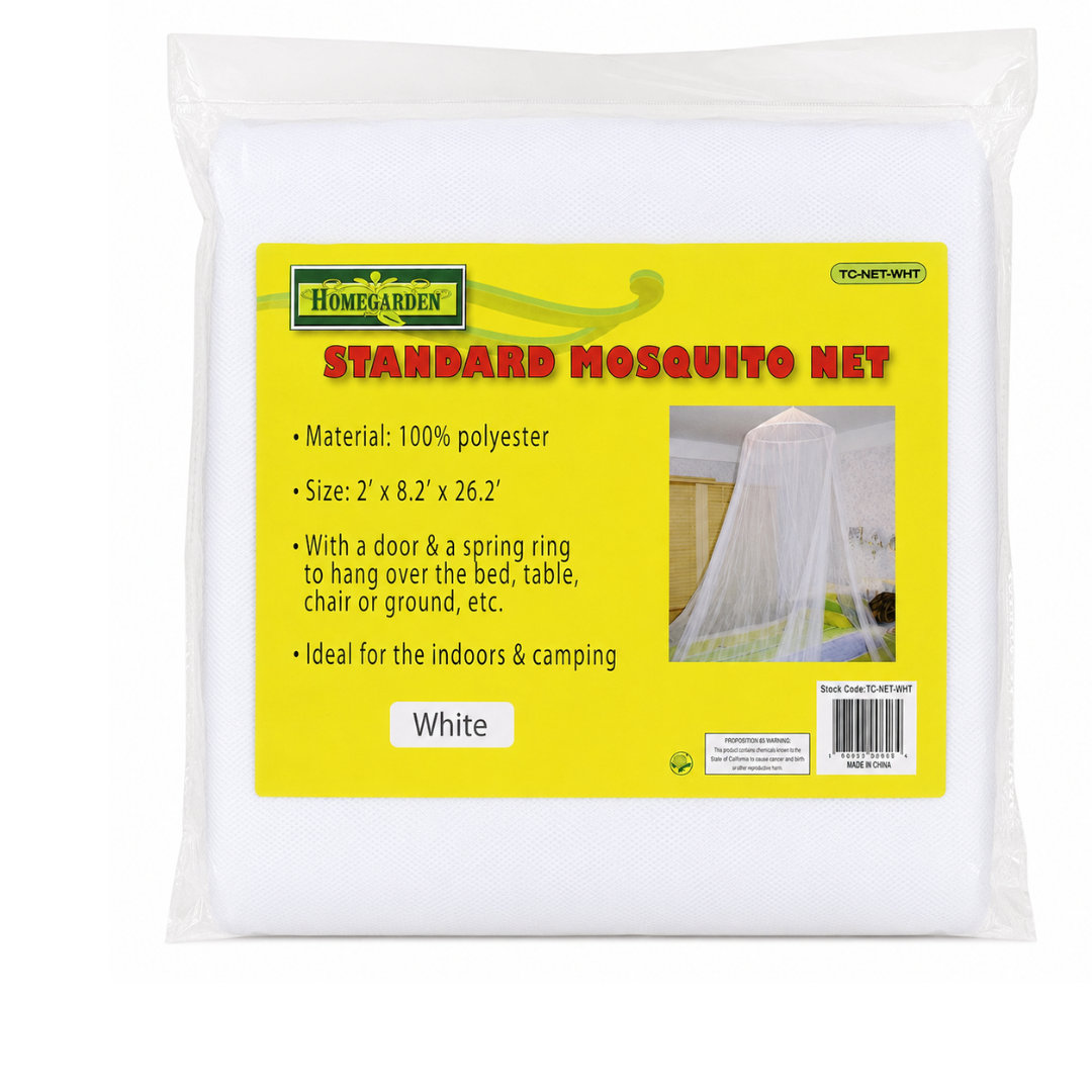 HOME GARDEN: Standard White Polyester Mosquito Net- 2 X 8.2 X 26.2 Feet  - CAM-90616