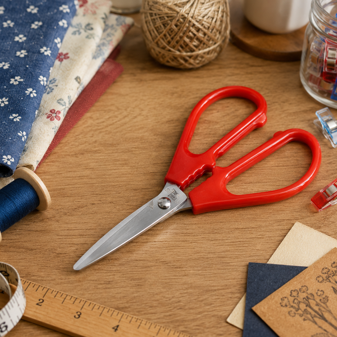 6.5-Inch Traditional Chinese Utility Scissors, Extra-Large Red Handles, Sharp Stainless Steel 3-Inch Blades for Paper, Fabric, Crafts, Office, Home and School, Pack of 2 – SC-59650-Z02