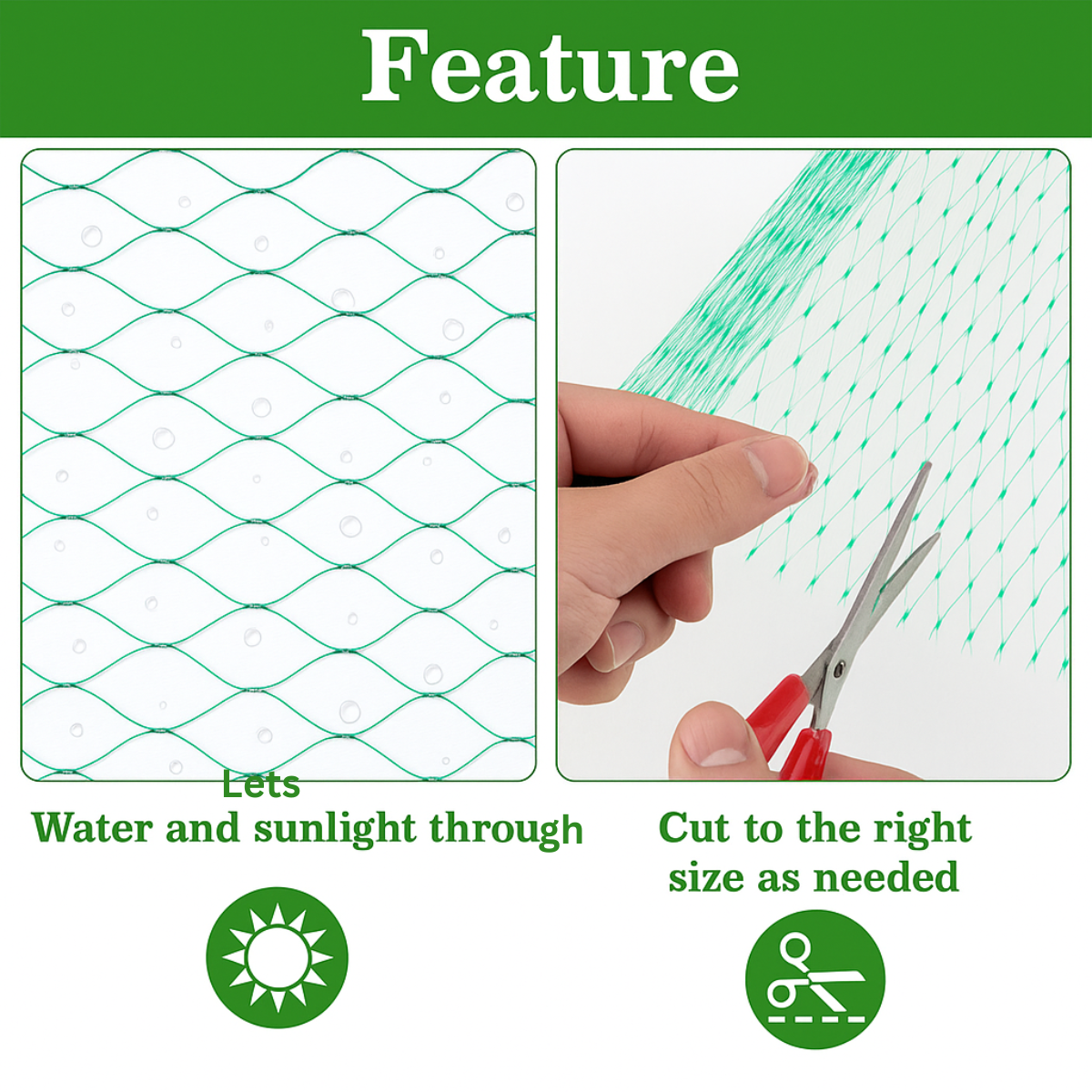 Humane Hexagon Anti-Bird Net to Protect Fruit in Trees, 2x5MT  - GT-00205