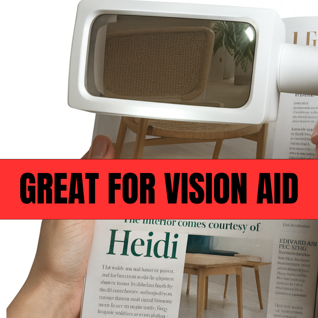 3X Illuminated Rectangular Magnifier with Halogen Light – 12" Long Handheld Magnifier with 4" x 2" Lens, Swivel Head, Bright Illumination for Collectors, Crafters, Hobbyists – MG-07715