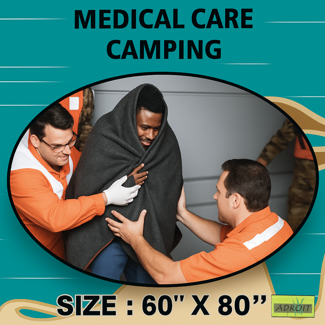 60" x 80" Grey Wool Blanket – 40% Wool, Heavy 3 lb Emergency Survival Blanket with Finished Edges – Ideal for Home, Car, Camping & Disaster Kits – CAM-50131