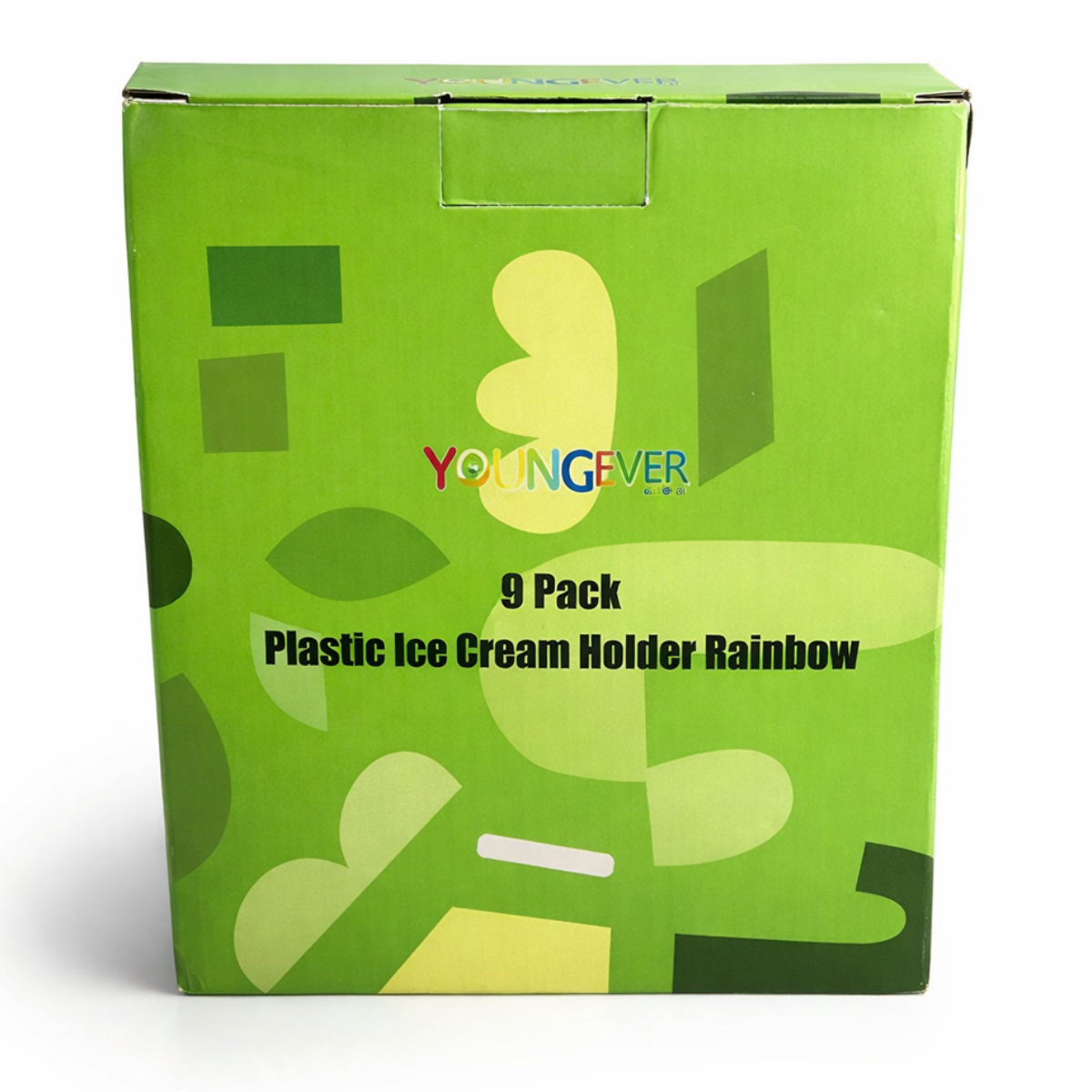 Plastic Ice Cream Bowls with Handle – 9 Pack Rainbow Dessert Cups – Reusable 4" x 2" Sundae Dishes for Ice Cream, Snacks & Party Treats