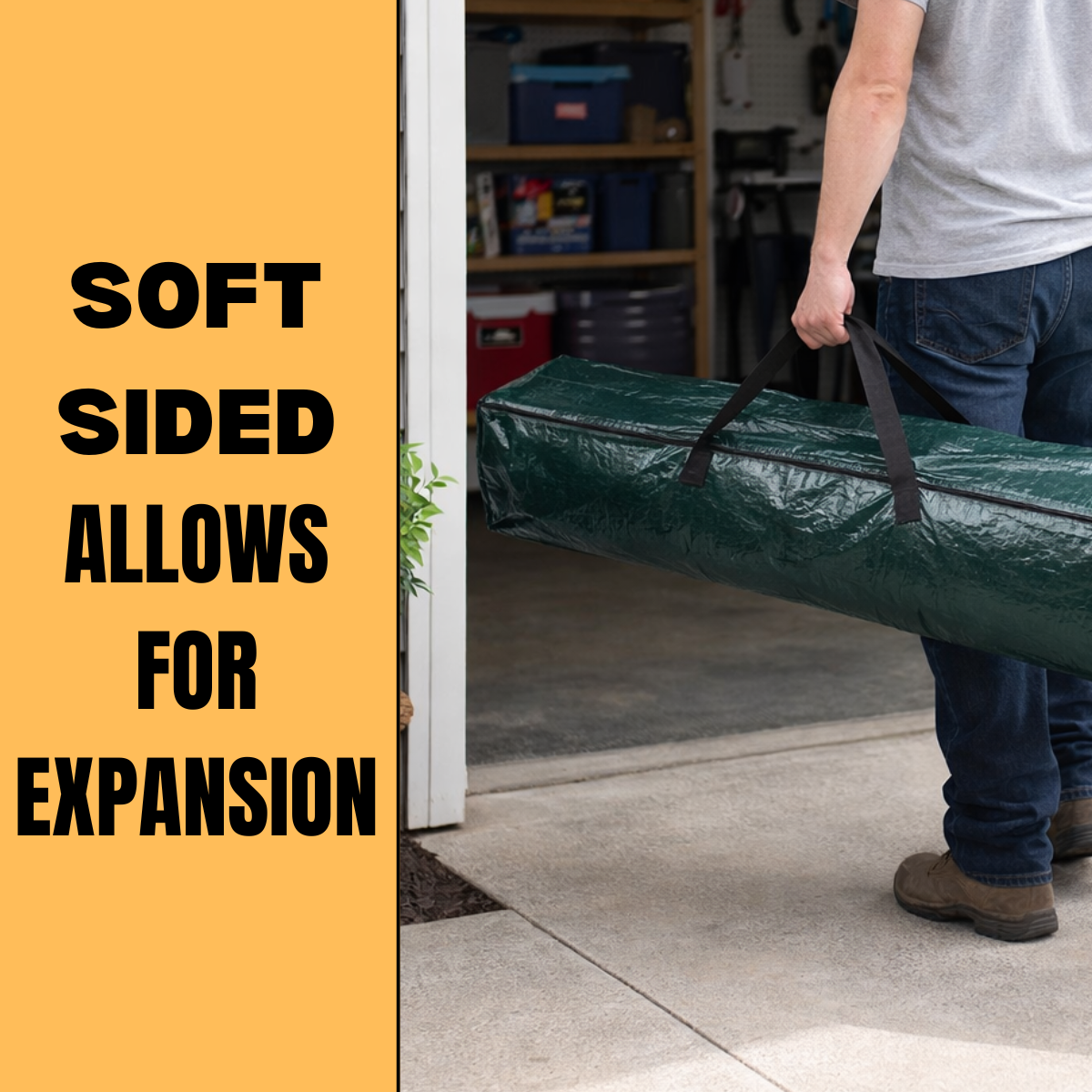 Extra-Long Storage Bag – 42" x 13" x 9" Heavy-Duty Storage Bag with Zipper & Reinforced Handles for Christmas Trees, Holiday Décor, Golf Clubs & Gift Wrap